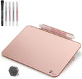 Rose Gold Glossy Mirror Mini Desktop Pure Glass Whiteboard, Small Desktop Dry by TOWON