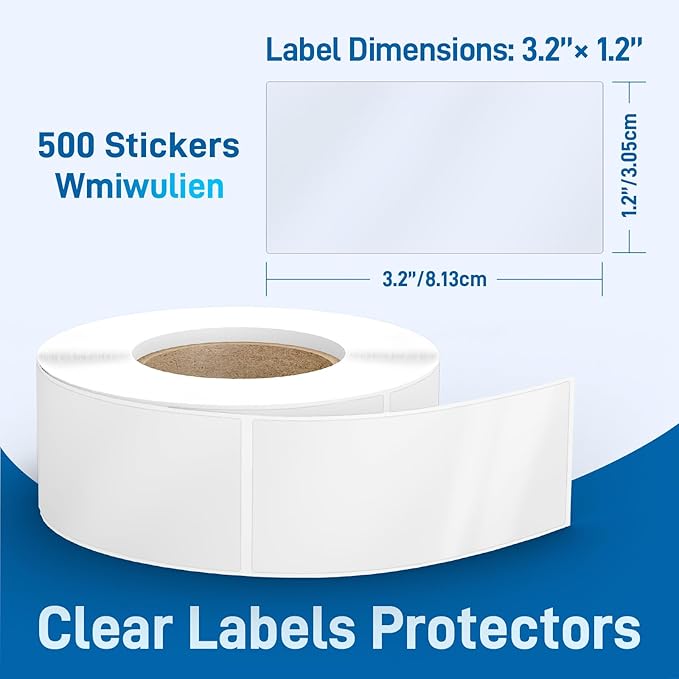 500 Pcs 3.2"x1.2" Thicken Clear Label Protectors - Image 2