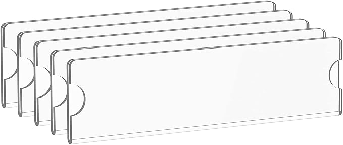 Richboom Acrylic Wall Name Plate Holder, 2x8 Inch, 5 Pack Clear Acrylic Sign by Richboom