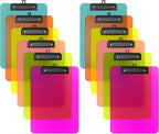 Zoenley A4 Plastic Clipboard Set of 12, Dark Colorful12.5 x 9" Letter Size by Unknown