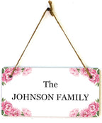 Signs ByLITA Peony Blush Personalized Hanging Wall or Door Sign | Custom Signage - Image 9
