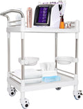 Mobile Utility Cart with Wheels Professional Medical Trolley Cart 220 Lbs Load