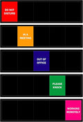 Office Door Sign, Do Not Disturb/Please Knock/Out of Office/in a by LoYinLo