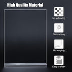 xydstay 6pack Acrylic Sign Holder 8.5 X 11, Vertical T Shape Clear Plastic Menu - Image 7