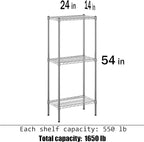 Regal Altair 14" Deep x 24" Wide x 54" Height Wire Shelving Kit | 3-Tier | NSF - Image 3