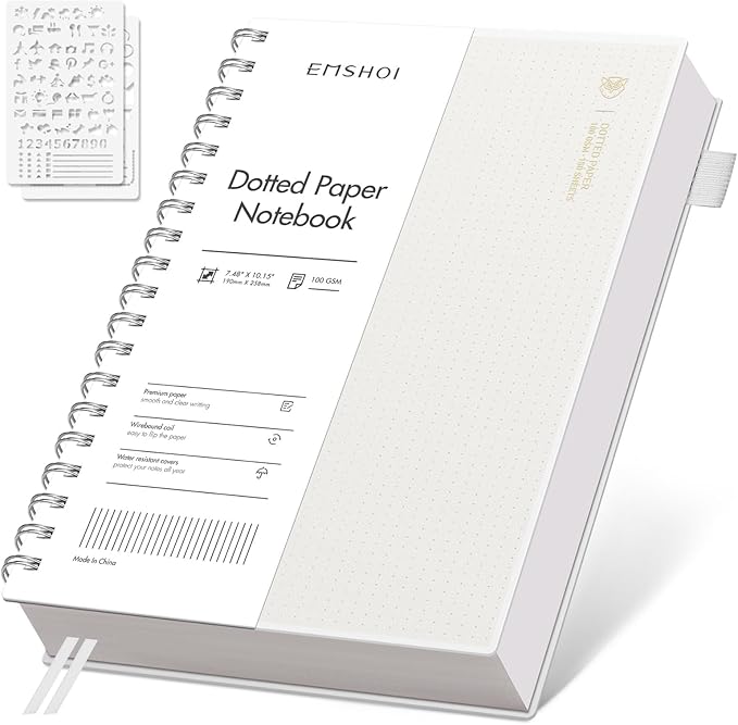 EMSHOI B5 Spiral Dotted Notebook by EMSHOI