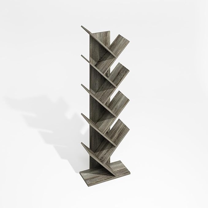 Furinno Tree Book Shelf, 9-Tier Bookshelf, Tree Bookcase - Image 5