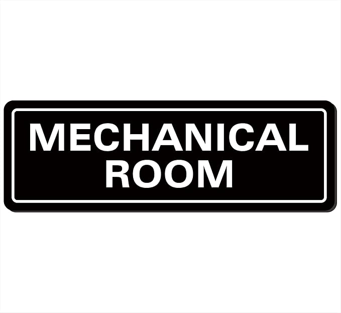 Mechanical Room Sign – Equipment Room Sign, Premium Durable Acrylic Material by Unknown