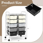 GOFLAME 10-Drawer Rolling Storage Cart, Art Craft Storage Organizer on Wheels - Image 3