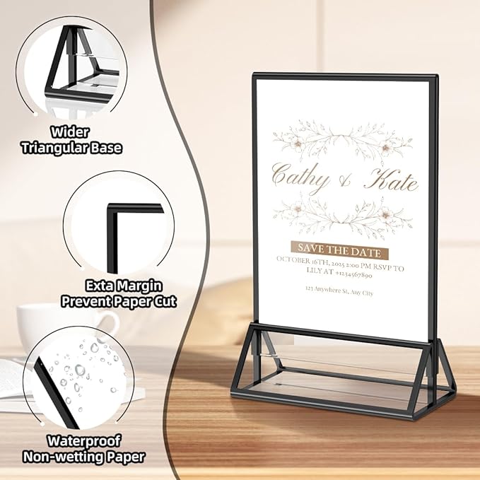 PPH-Sisy Acrylic Sign Holder 4x6 Display Stand, Acrylic Frames - Image 4