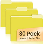 SUNEE File Folders, 30 Pack Manilla Folders 8.5 x 11, Colored File Folders Home by SUNEE