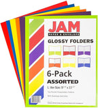 JAM PAPER Laminated Two Pocket Glossy School Folders by JAMPaper