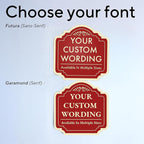 Custom Personalized Red Brick Style 12x12inch Outdoor Aluminum Driveway Signs - Image 9