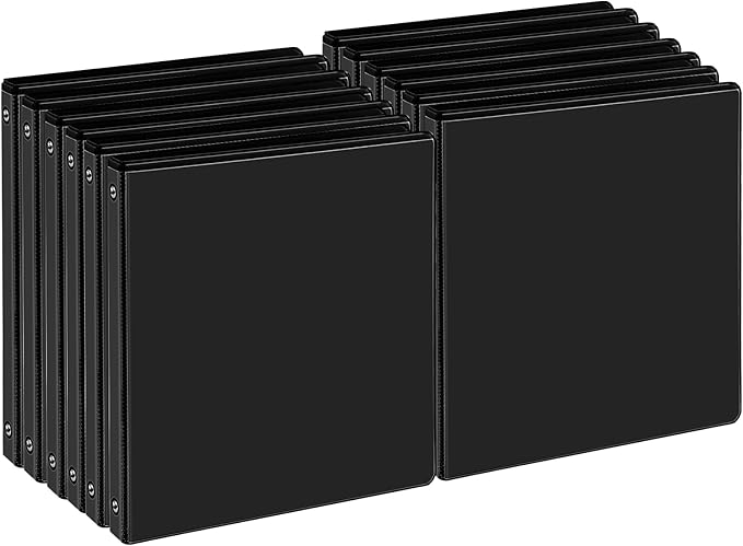 0.5-inch 3-Ring Binder, 1/2 Inch Round Ring Binder by SUQJOYOFFICE