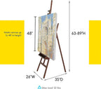 MEEDEN Large Painters Easel Adjustable Solid Beech Wood Artist Easel, Studio - Image 2