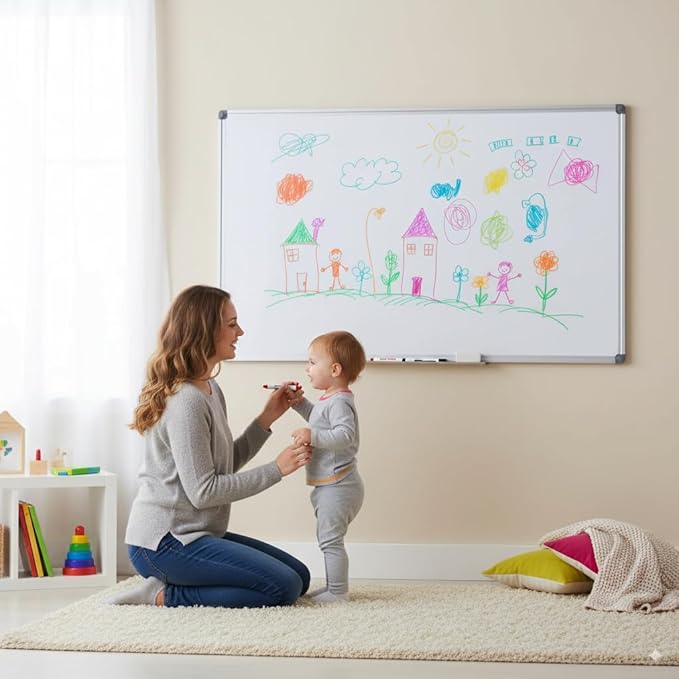 60" x 40" Magnetic Dry Erase Whiteboard - Image 4