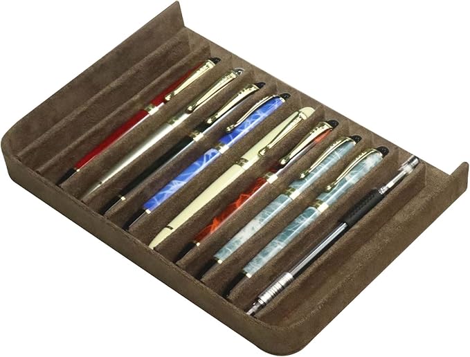 MIVLXLX PU Leather 12 Fountain Pen/Pencil Tray Case Organizer, Fashion Design - Image 7