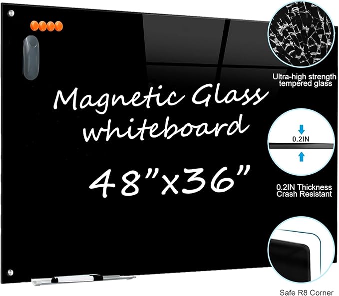Glass Dry Erase Black Board - Image 3
