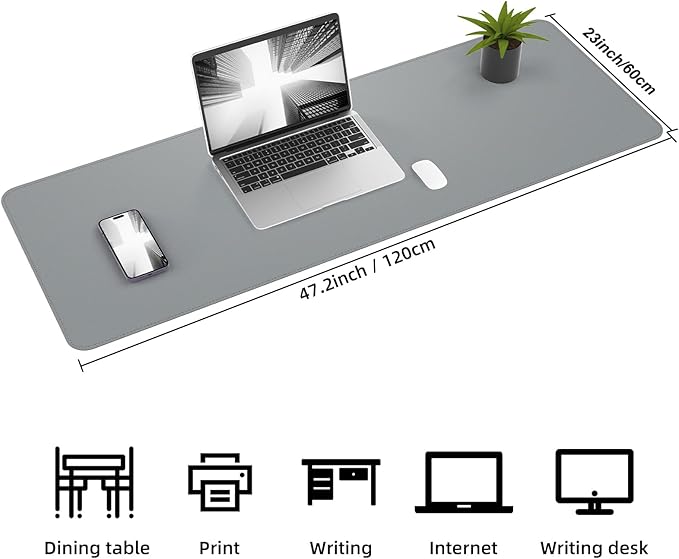 Leather Desk Protector, 47in*23.7in Large Mat - Image 2
