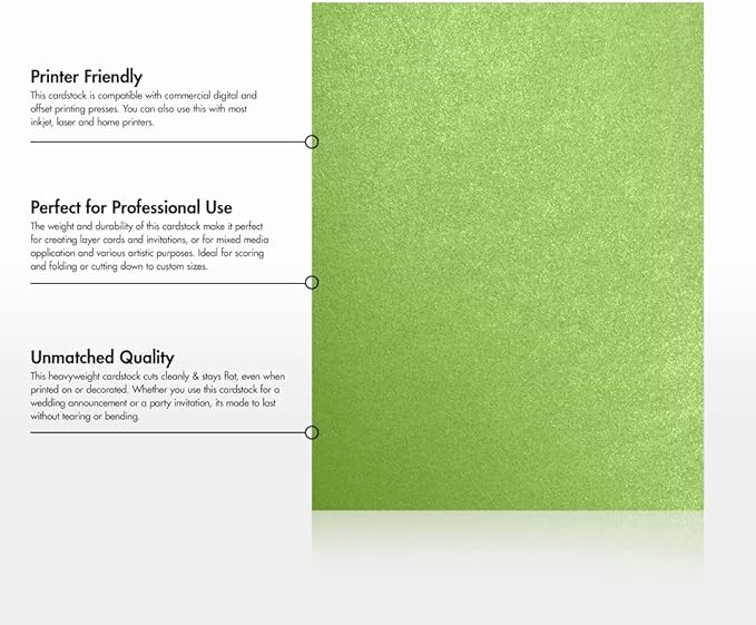 LUXPaper 8.5" x 11" Cardstock | Letter Size | Fairway Metallic | 105lb. Cover | - Image 8