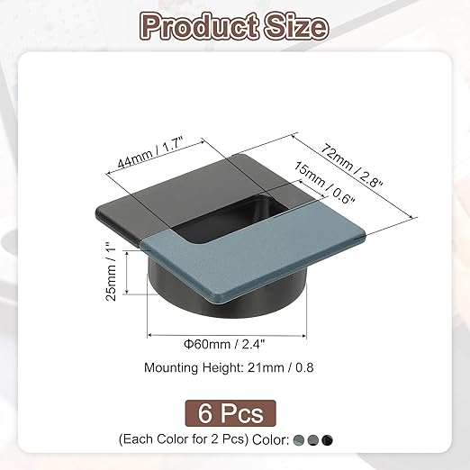 PATIKIL 2.8inch Desk Grommet - Image 2