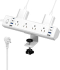 40W Fast Charging Station, Desk Clamp Power Strip, 4 USB-C Ports & 8 AC Outlets