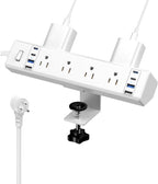 40W Fast Charging Station, Desk Clamp Power Strip, 4 USB-C Ports & 8 AC Outlets