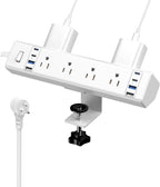 40W Fast Charging Station, Desk Clamp Power Strip, 4 USB-C Ports & 8 AC Outlets by VILONG