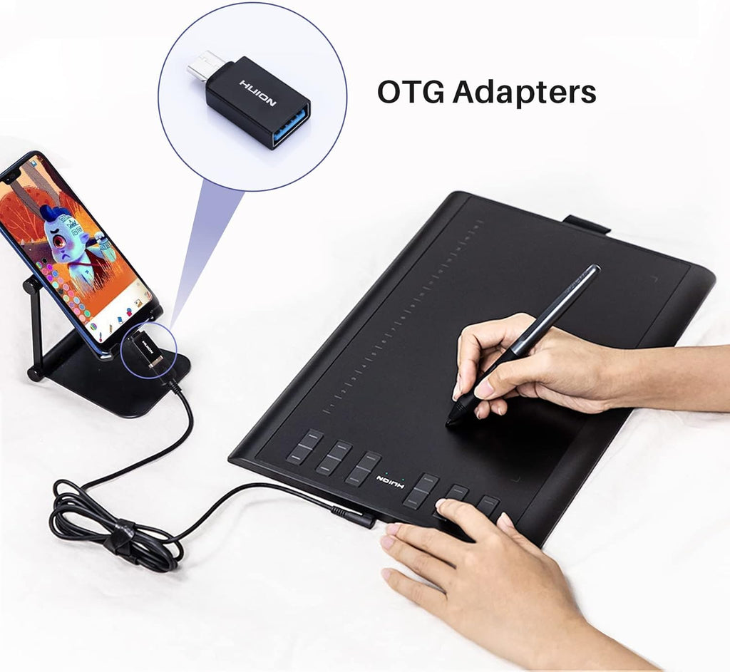 huion inspiroy h1060p graphics drawing tablet, 10 x, view 9