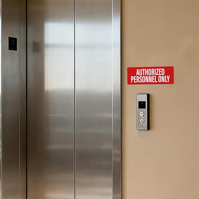 Anobell 10 Pack Authorized Personnel Only Sign Self Adhesive 9 × 3 Inch - Image 7