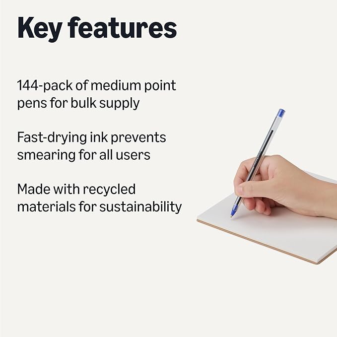 Amazon Basics Ballpoint Pens, 144 Pack - Image 2