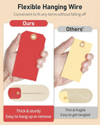 Uniclife 100 Pcs Red Blank Shipping Tags - Image 4
