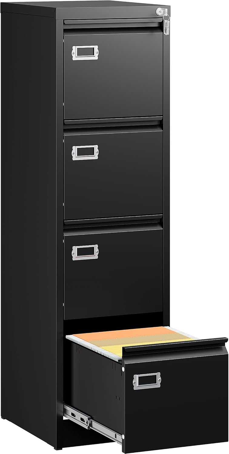 sisesol 4 drawer file cabinet with lock and, main product view