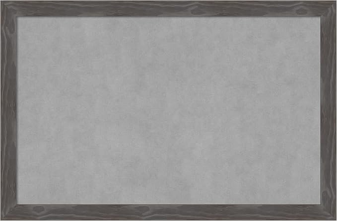 Amanti Art Grey Framed Magnetic Board 23x35 Large Vision Board by AmantiArt