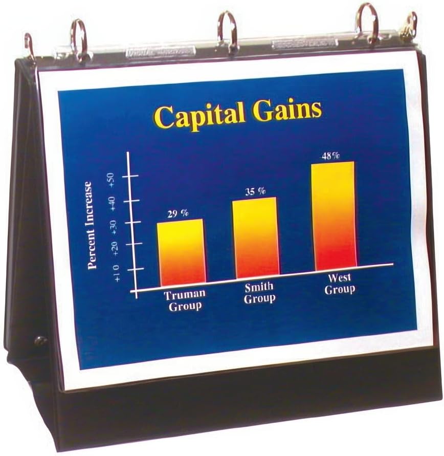 StoreSMART - Flip Chart Easel Presentation Binder - Landscape/Horizontal - Black - VH424 (Sheets not Included)
