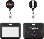Custom Badge ID Card Holder Personalized Retractable Badges Reel Clip by CustomGiftAccessory