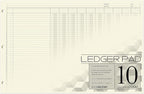 BookFactory Ledger Pad/Large 10 Column Accounting Ledger Columnar Pads by BookFactory