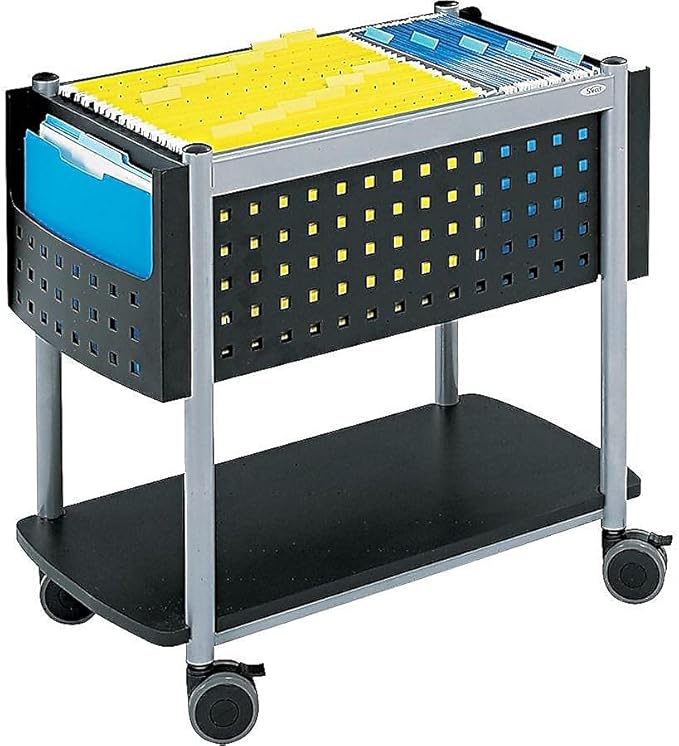 Safco, Scoot Open Top, Rolling Mobile File Cart, Fits Letter and Legal-Size - Image 3