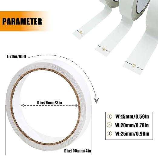 Double Sided Tape for Clothes, Fabric Tape, Double-Sided Hem Tape for Hemming - Image 2