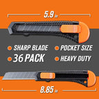 REXBETI 36 Pack Utility Knife, Retractable Box Cutter - Image 6