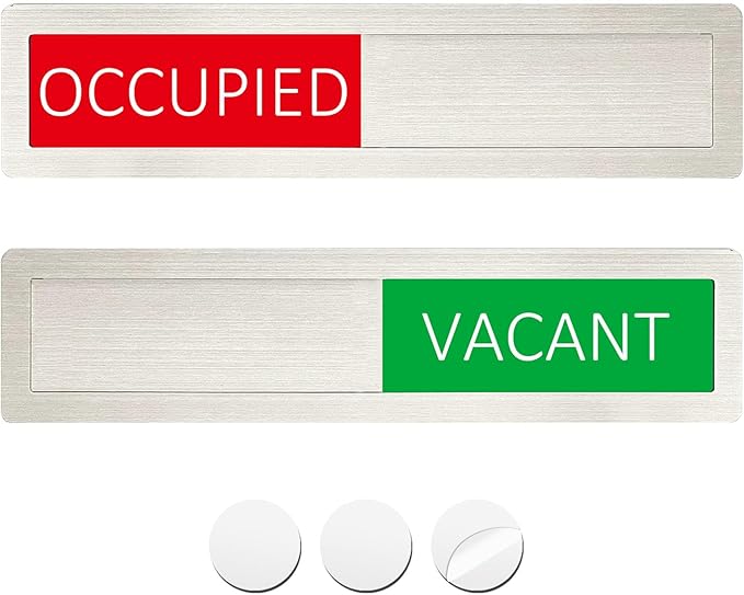 Vacant Occupied Privacy Sign, Vacant Occupied Door Sign by LoYinLo