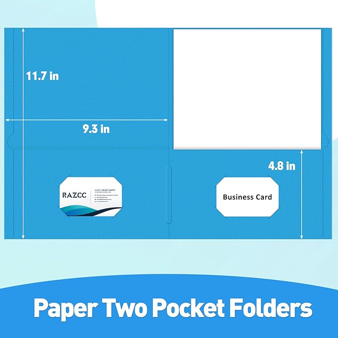 Two Pocket Folders, RAZCC 125 Pack File Folders - Image 2