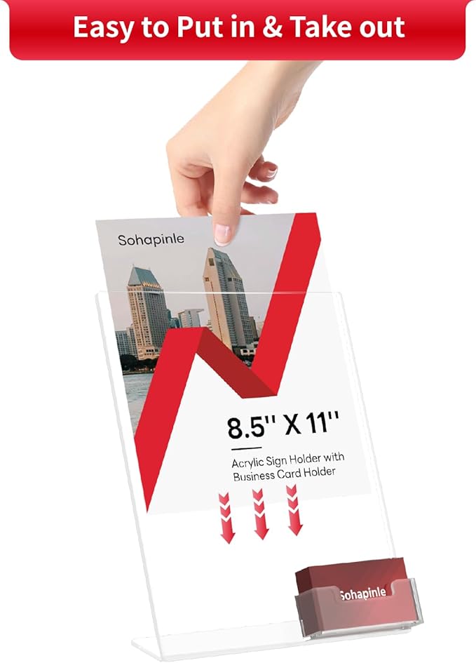 Acrylic Sign Holder 8.5 x 11 Inches - Image 4