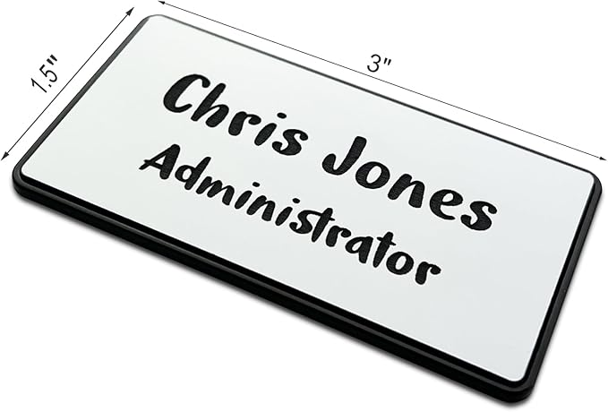 Custom Engraved Name Tag ID Badges Personalized Identification - Image 2