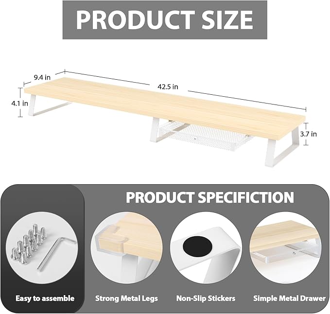 Aothia Dual Monitor Stand Riser - Image 4