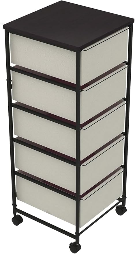 CASUNER Small Cabinet with Drawers Rolling 5 Drawer Mobile File Cabinet - Image 6