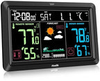 Weather Station Atomic Clock Indoor Outdoor Thermometer Wireless, Barometer by Hodik