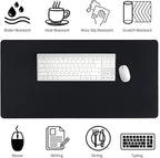 Bloss Black Leather Desk Pad, Large Mouse Pad 35.4×17 Inches, Waterproof Office - Image 5