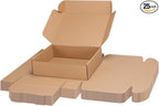 PHAREGE 11x9x3 inch Shipping Boxes Bulk 25 Pack Brown, Tab Lock Tuck Top Mailer by PHAREGE