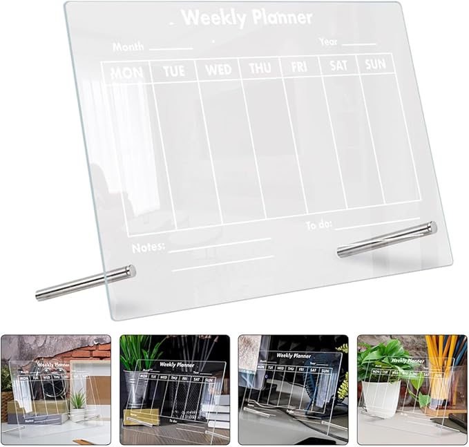 COHEALI Transparent Acrylic Memo Board Erasable Writing Message Board - Image 8